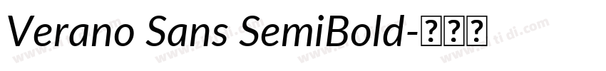 Verano Sans SemiBold字体转换 Verano Sans SemiBold字体转换